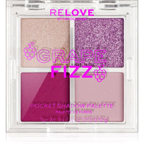 Pocket Palette paleta de sombras de ojos tono Grape Fizz 4x0.72 g - Revolution Relove - Modalova