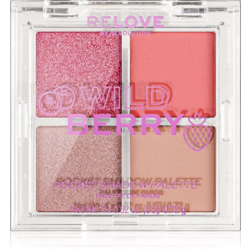 Pocket Palette paleta de sombras de ojos tono Wild Berry 4x0.72 g - Revolution Relove - Modalova