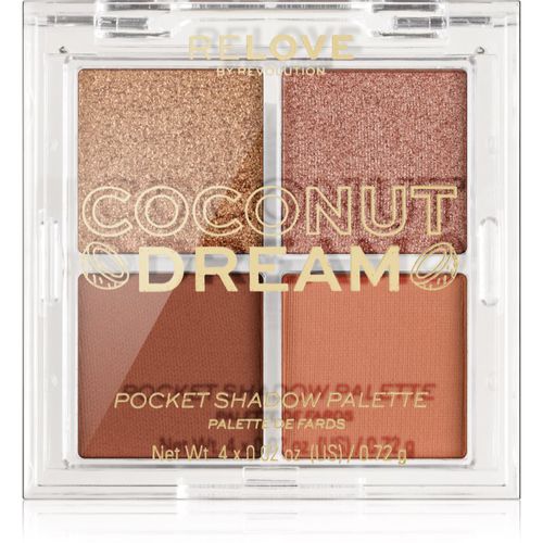 Pocket Palette paleta de sombras de ojos tono Coconut Dream 4x0.72 g - Revolution Relove - Modalova