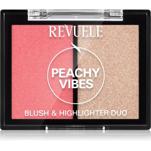 Blush & Highlighter Duo colorete con iluminador tono Peachy Vibes 8 g - Revuele - Modalova