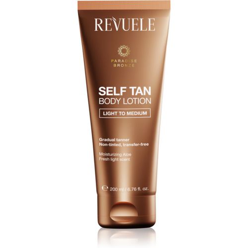 Paradise Bronze Self Tan Body Lotion latte autoabbronznate per un'abbronzatura graduale colore Light To Medium 200 ml - Revuele - Modalova