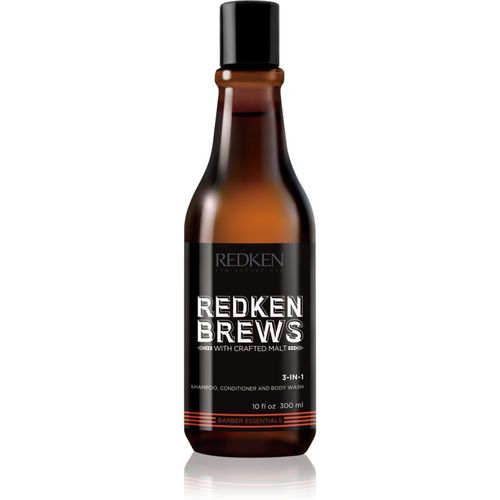 Brews shampoo, balsamo e gel doccia 3 in 1 300 ml - Redken - Modalova