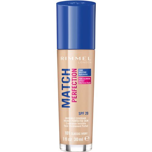 Match Perfection Flüssiges Make-Up SPF 20 Farbton 101 Classic Ivory 30 ml - Rimmel - Modalova