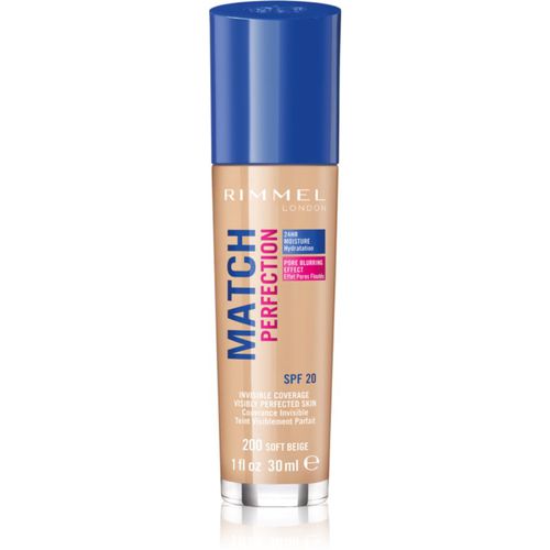 Match Perfection Flüssiges Make-Up SPF 20 Farbton 200 Soft Beige 30 ml - Rimmel - Modalova