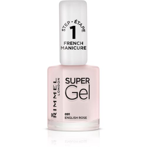 Super Gel Step 1 Lack für französische Maniküre Farbton 091 English Rose 12 ml - Rimmel - Modalova