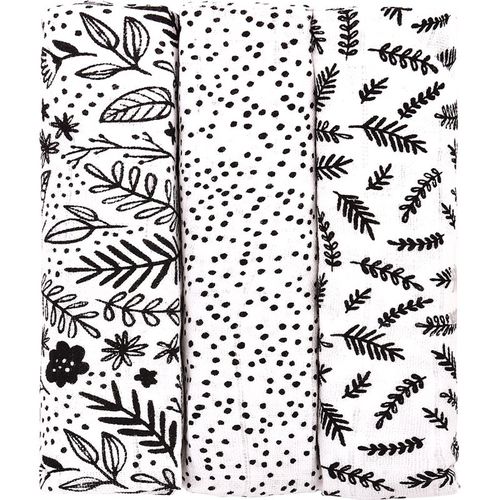 TETRA Black Flowers Stoffwindeln 70x70 cm 3 St - T-Tomi - Modalova