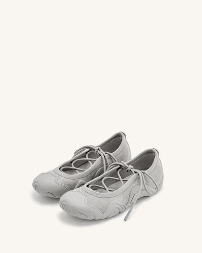 Sneakers Ballerina con Lacci Caitlin - Grigio - JW PEI - Modalova