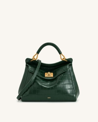 Lucia Borsa Con Manico Superiore Classica - Verde Coccodrillo - JW PEI - Modalova