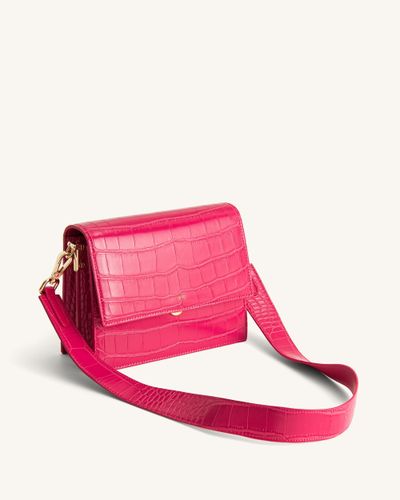 Mini Flap Crossbody - Magenta Krokodil - JW PEI - Modalova