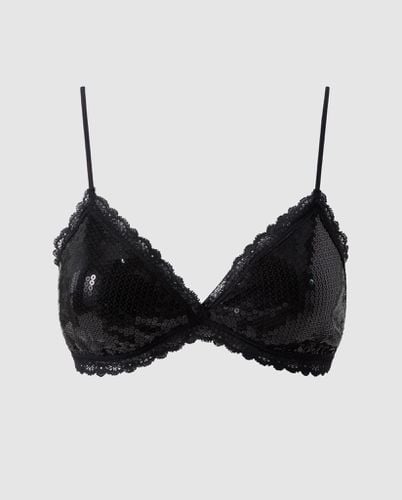 Sequin Mesh Triangle Bralette - | Bralettes - Bralettes / Triangle Bralette - Understatement - Modalova