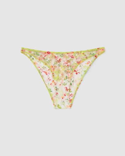 Mesh Bikini Briefs Neon Yellow - Understatement - Modalova