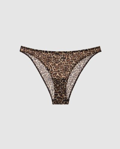 Mesh Bikini Briefs Leopard - Understatement - Modalova