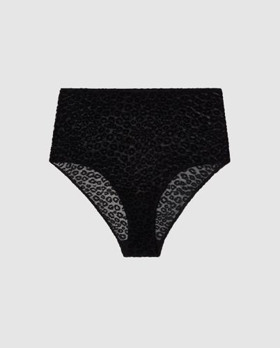 Mesh Highwaist Briefs Black Leopard - Understatement - Modalova