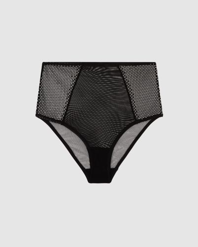 Mesh Highwaist Briefs Rhinestone - | Panties - Panties / Briefs - Understatement - Modalova