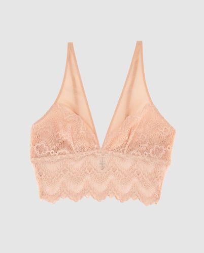 Lace Mesh Plunge Bralette Top - | Bralettes - Bralettes / Plunge Bralette Top - Understatement - Modalova