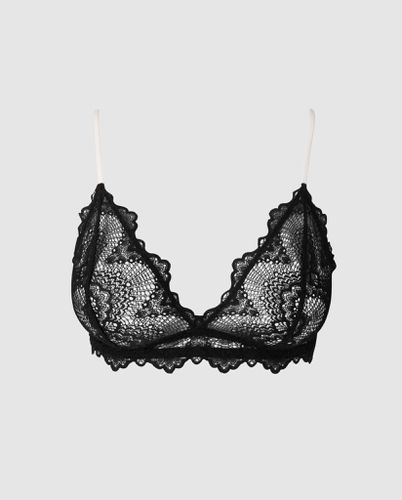 Lace Triangle Bralette Black/White | Bralettes - Bralettes / Triangle Bralette - Understatement - Modalova