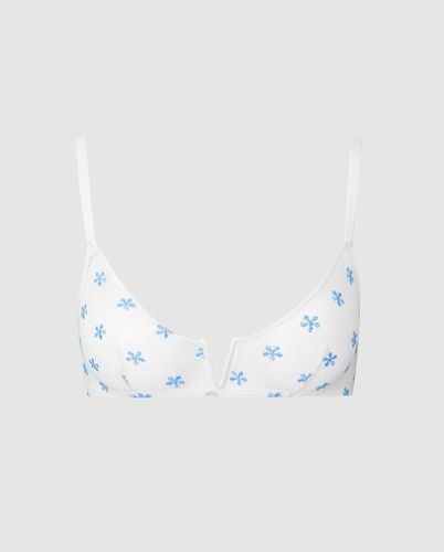 Mesh V-Balconette Cream/Baby Blue - | Bralettes - Bralettes / Balconette - Polyester - Understatement - Modalova