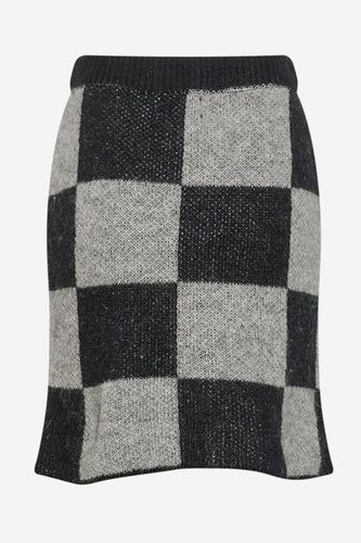 Kiana Knit Skirt Black/Grey - Noella - Modalova