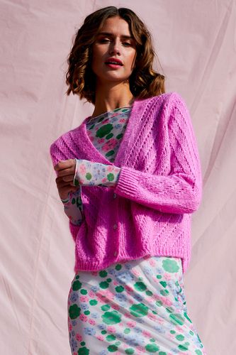 Ira Hole Knit Cardigan Pink - Noella - Modalova