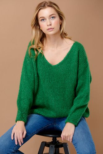 Fora Knit V-neck Sweater Green - Noella - Modalova