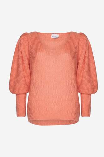 Puff Knit Blouse Pink - Noella - Modalova