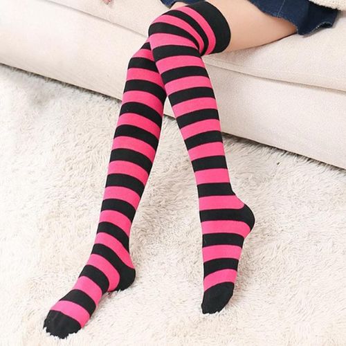 Long Stripe Printed Socks - musthaveskirts - Modalova