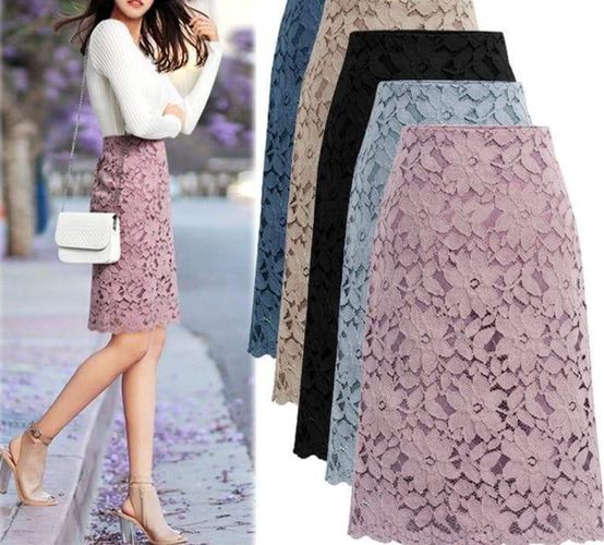 Summer Lace Elegant Pencil Bandage Skirt - musthaveskirts - Modalova