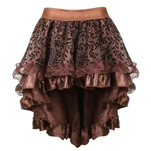 High Low Lace Floral Ruffles Multilayer Skirt - musthaveskirts - Modalova