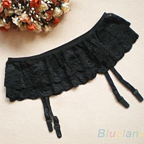 Double Layers Floral Lace Garter Belts Skirt - musthaveskirts - Modalova