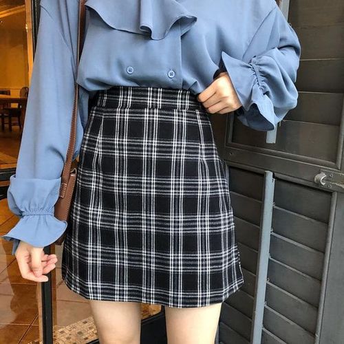 Stylish Retro Plaid Summer Mini Skirt - musthaveskirts - Modalova