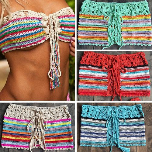 Handmade Beach Striped Skirts - musthaveskirts - Modalova