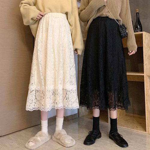 Winter Lace Midi Skirt - musthaveskirts - Modalova
