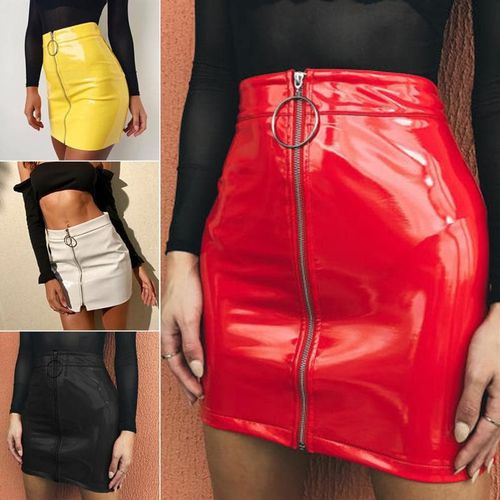High Waist Front Zip Elegant Pencil Skirt - musthaveskirts - Modalova