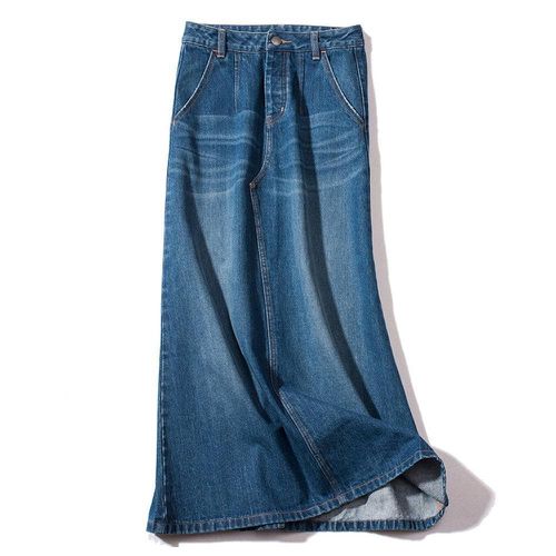Casual Long Jeans Denim Skirt - musthaveskirts - Modalova