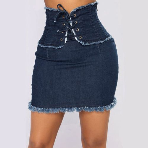 Ladies Summer Casual Denim Skirt - musthaveskirts - Modalova