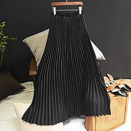 Long Pleated Skirt High Waist Maxi Skirt - musthaveskirts - Modalova