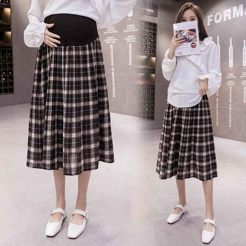 Spring Korean Plaid Skirt - musthaveskirts - Modalova