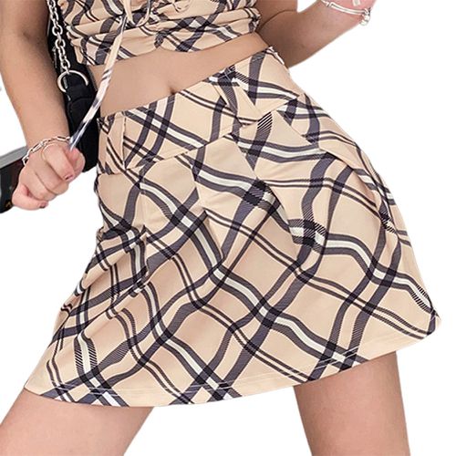 Cross Stripe Mini Skirts - musthaveskirts - Modalova