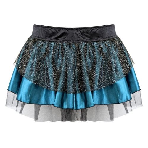 Multilayer Peacock Mesh Lace Pleated Tulle Mini Skirt - musthaveskirts - Modalova