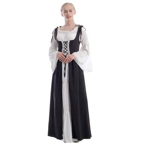 Medieval Vintage Boho Long Sleeves Dress - musthaveskirts - Modalova