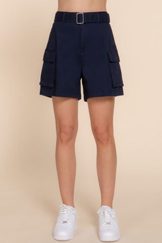 Belted Cargo Shorts - KandyKouture - Modalova