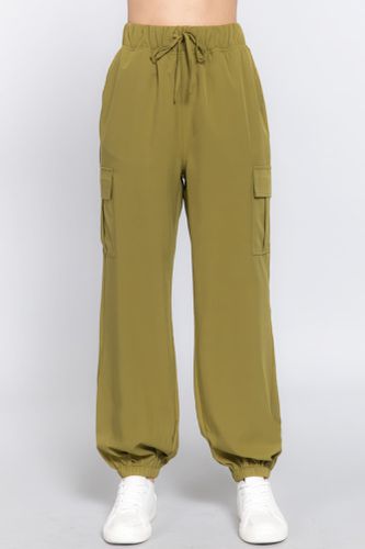 Light Weight Stretch Woven Cargo Jogger Pants - KandyKouture - Modalova