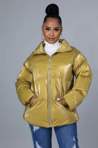 Non-stretch Bomber Jacket - KandyKouture - Modalova