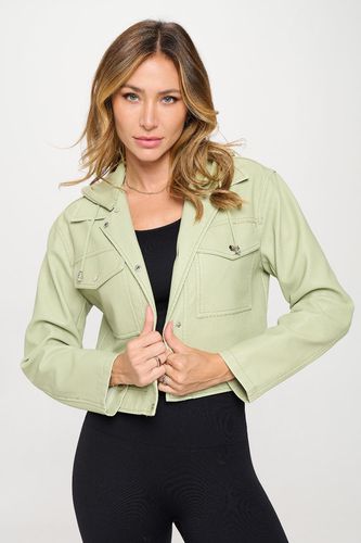 Coalition LA Snap Down Cropped Hooded Jacket - Trendsi - Modalova