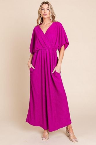 BOMBOM Surplice Maxi Dress with Pockets - Trendsi - Modalova