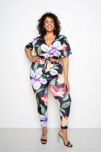 Flower Jogger & Top Set - KandyKouture - Modalova