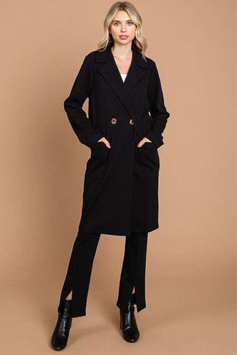 Culture Code Double Breast Lapel Collar Coat - Trendsi - Modalova