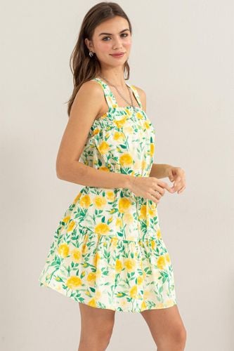 HYFVE Floral Tie Shoulder Mini Dress - Trendsi - Modalova