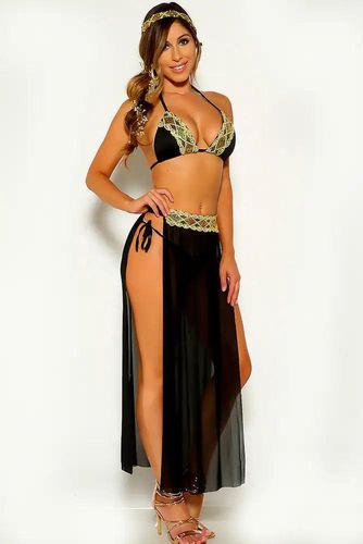 Black Gold Princess Jas 4 Piece Costume - AMI Clubwear - Modalova