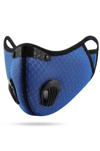 Blue Filter Respirator 5 Layer Netted Face Mask - Kandy Kouture - Modalova